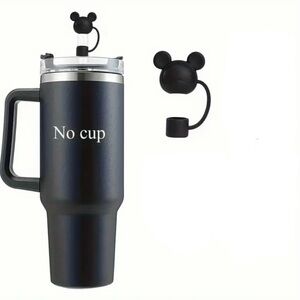 Straw Cover, Disney Mickey Mouse, Black, NEW